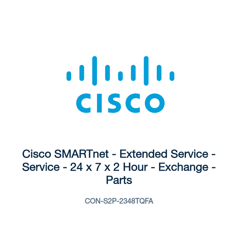 CON-S2P-2348TQFA: Cisco SMARTnet - Extended Service - Service - 24 x 7 x 2 Hour -