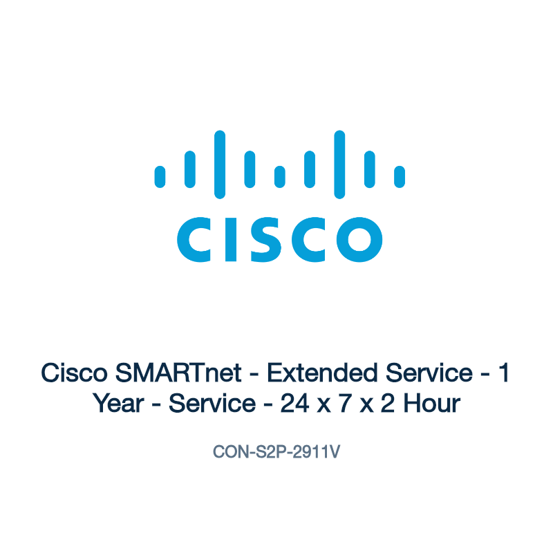 CON-S2P-2911V: Cisco SMARTnet - Extended Service - 1 Year - Service - 24 x 7 x 2 Hour