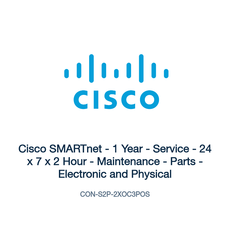 CON-S2P-2XOC3POS: Cisco SMARTnet - 1 Year - Service - 24 x 7 x 2 Hour - Maintenance -