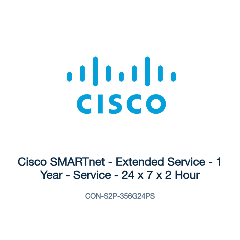 CON-S2P-356G24PS: Cisco SMARTnet - Extended Service - 1 Year - Service - 24 x 7 x 2 Hour