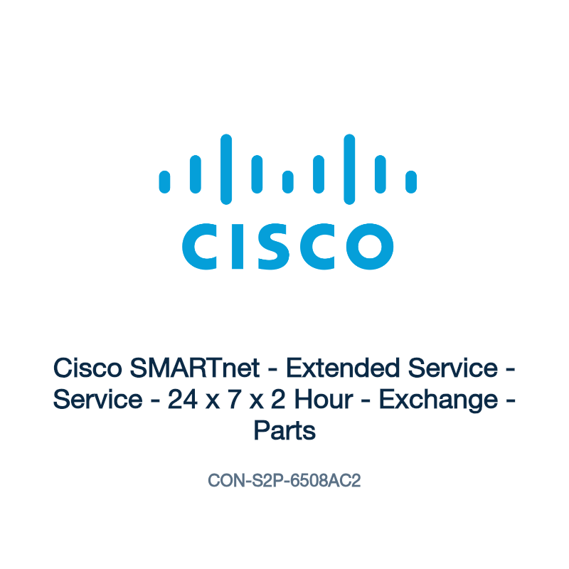 CON-S2P-6508AC2: Cisco SMARTnet - Extended Service - Service - 24 x 7 x 2 Hour -