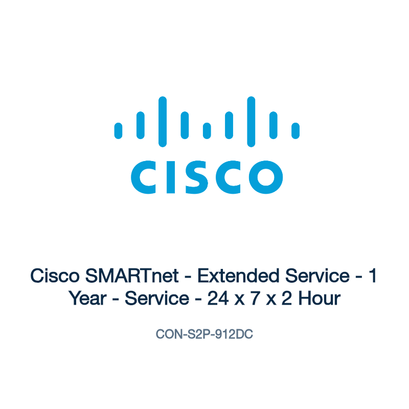 CON-S2P-912DC: Cisco SMARTnet - Extended Service - 1 Year - Service - 24 x 7 x 2 Hour