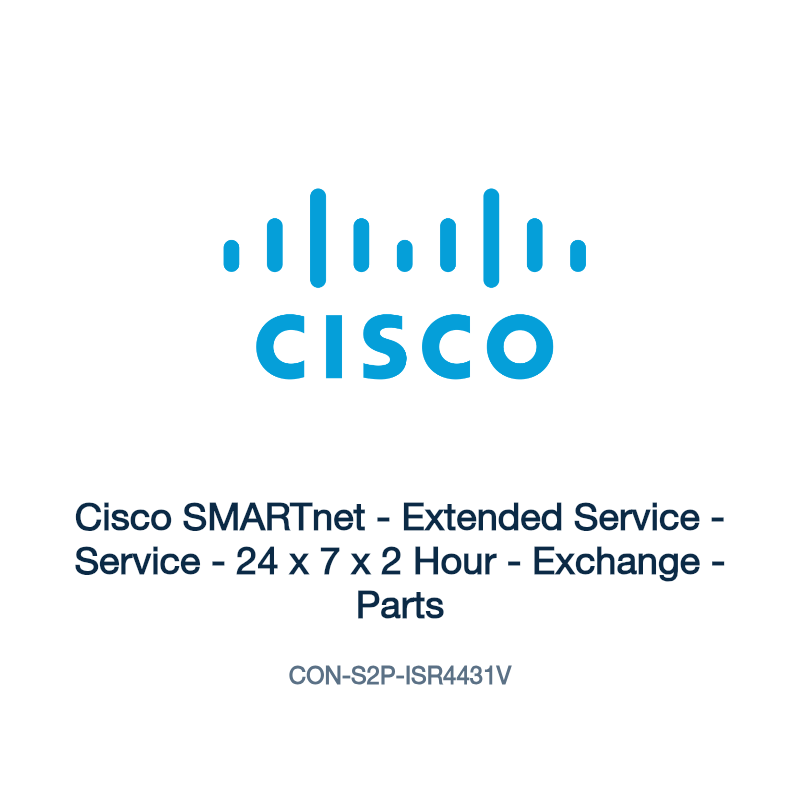 CON-S2P-ISR4431V: Cisco SMARTnet - Extended Service - Service - 24 x 7 x 2 Hour -