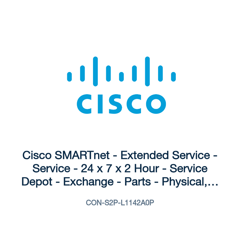 CON-S2P-L1142A0P: Cisco SMARTnet - Extended Service - Service - 24 x 7 x 2 Hour -