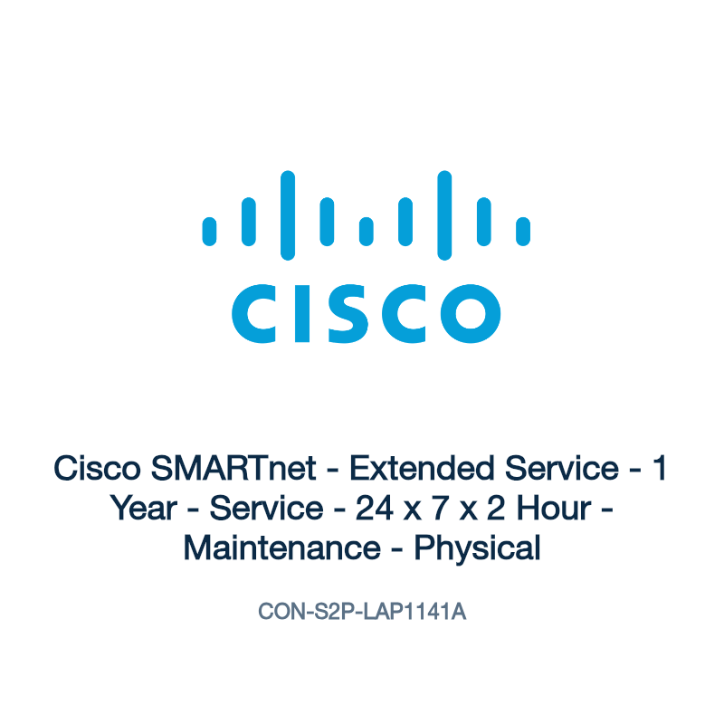 CON-S2P-LAP1141A: Cisco SMARTnet - Extended Service - 1 Year - Service - 24 x 7 x 2 Hour