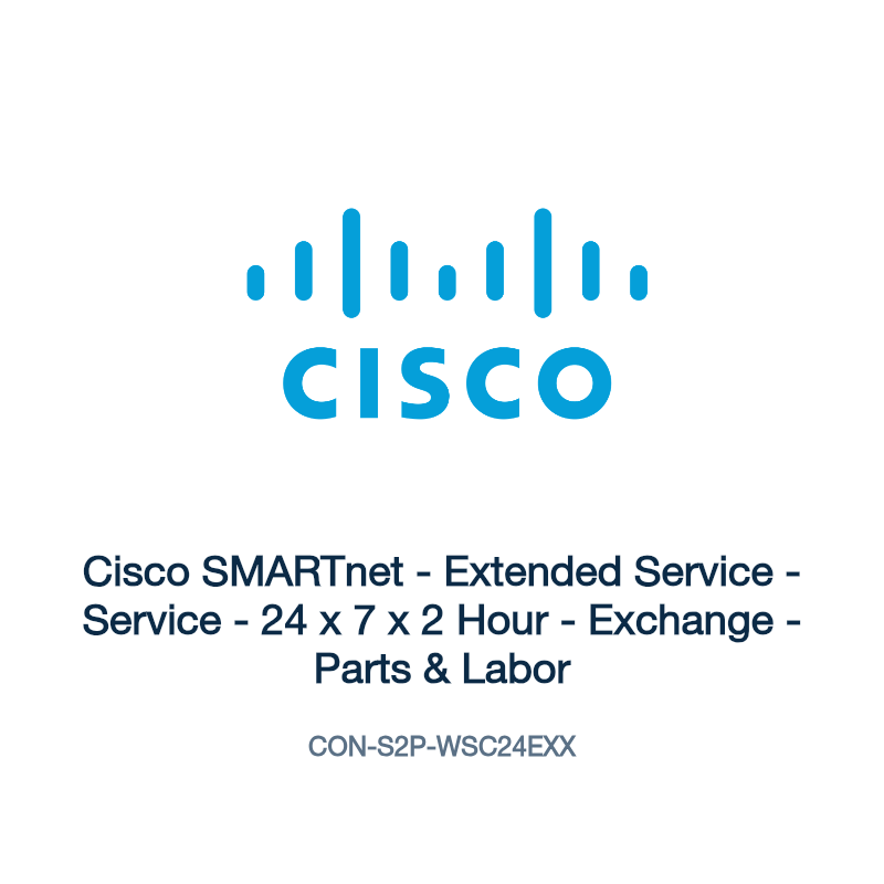 CON-S2P-WSC24EXX: Cisco SMARTnet - Extended Service - Service - 24 x 7 x 2 Hour -