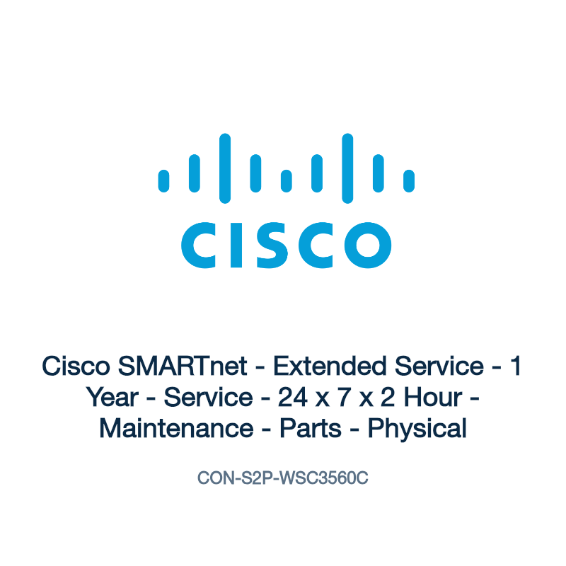 CON-S2P-WSC3560C: Cisco SMARTnet - Extended Service - 1 Year - Service - 24 x 7 x 2 Hour