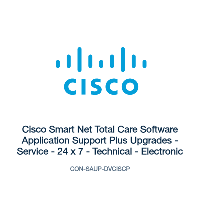 CON-SAUP-DVCISCP: Cisco Smart Net Total Care Software Application Support Plus Upgrades