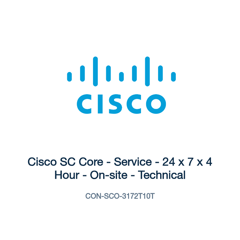 CON-SCO-3172T10T: Cisco SC Core - Service - 24 x 7 x 4 Hour - On-site - Technical