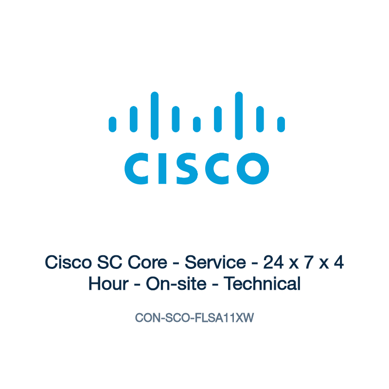 CON-SCO-FLSA11XW: Cisco SC Core - Service - 24 x 7 x 4 Hour - On-site - Technical