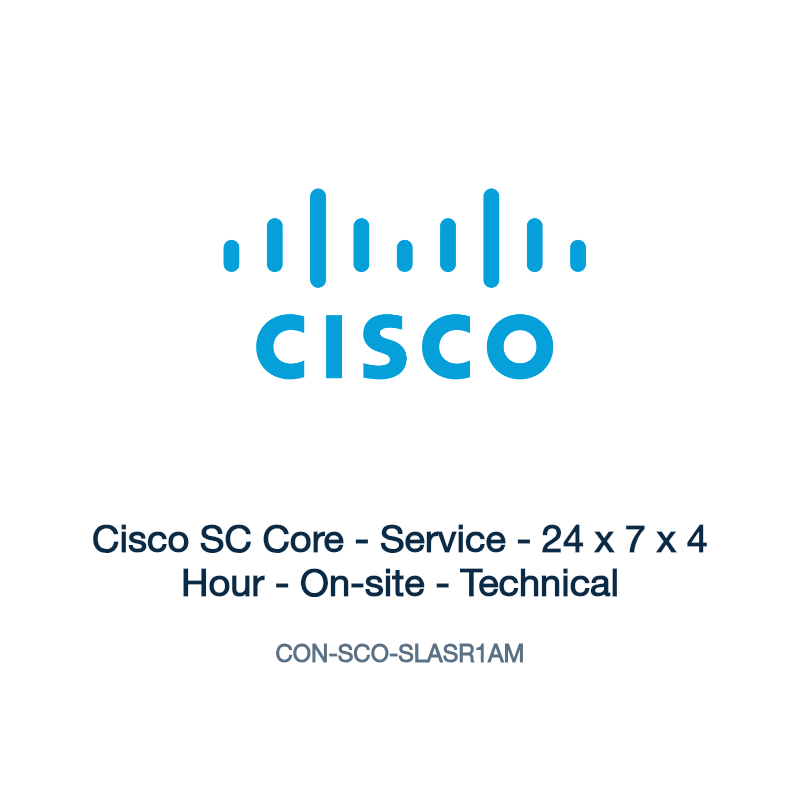 CON-SCO-SLASR1AM: Cisco SC Core - Service - 24 x 7 x 4 Hour - On-site - Technical