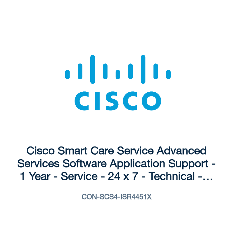 CON-SCS4-ISR4451X: Cisco Smart Care Service Advanced Services Software Application