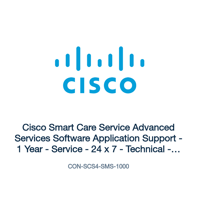 CON-SCS4-SMS-1000: Cisco Smart Care Service Advanced Services Software Application