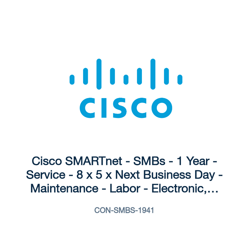 CON-SMBS-1941: Cisco SMARTnet - SMBs - 1 Year - Service - 8 x 5 x Next Business Day