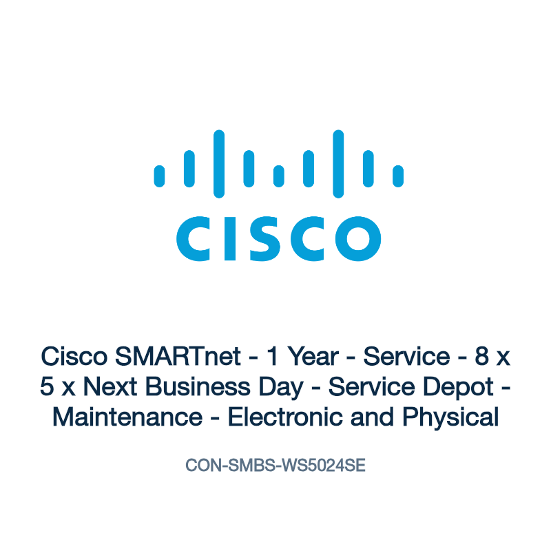 CON-SMBS-WS5024SE: Cisco SMARTnet - 1 Year - Service - 8 x 5 x Next Business Day -