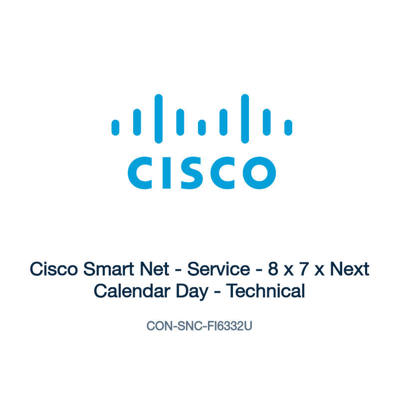 CON-SNC-FI6332U: Cisco Smart Net - Service - 8 x 7 x Next Calendar Day - Technical