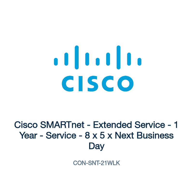 CON-SNT-21WLK: Cisco SMARTnet - Extended Service - 1 Year - Service - 8 x 5 x Next