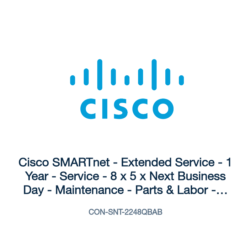 CON-SNT-2248QBAB: Cisco SMARTnet - Extended Service - 1 Year - Service