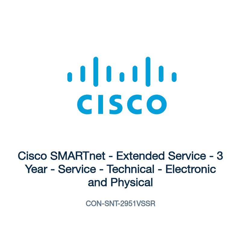CON-SNT-2951VSSR: Cisco SMARTnet - Extended Service - 3 Year - Service - Technical