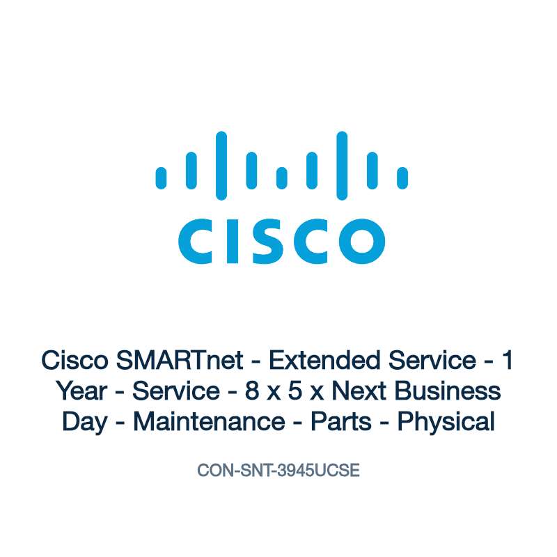 CON-SNT-3945UCSE: Cisco SMARTnet - Extended Service - 1 Year - Service