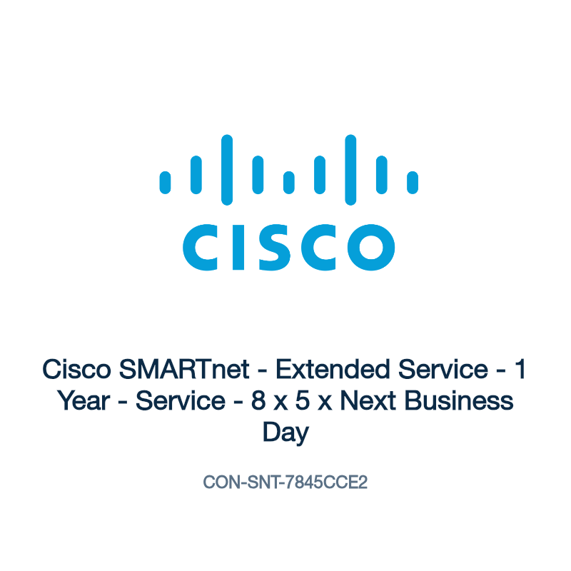 CON-SNT-7845CCE2: Cisco SMARTnet - Extended Service - 1 Year - Service - 8 x 5 x Next