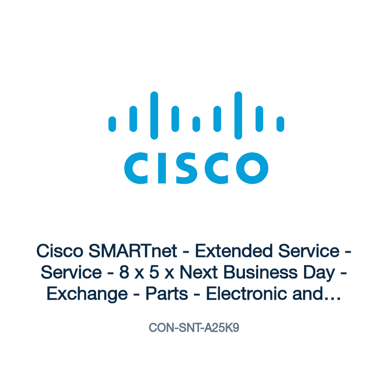 CON-SNT-A25K9: Cisco SMARTnet - Extended Service - Service - 8 x 5 x Next Business