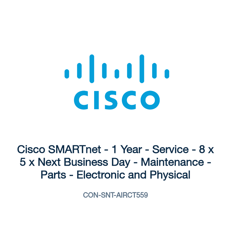 CON-SNT-AIRCT559: Cisco SMARTnet - 1 Year - Service - 8 x 5 x Next Business Day -