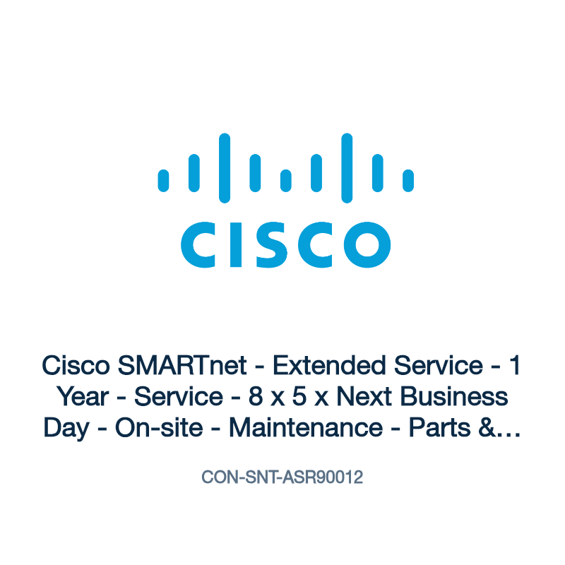 CON-SNT-ASR90012: Cisco SMARTnet - Extended Service - 1 Year - Service