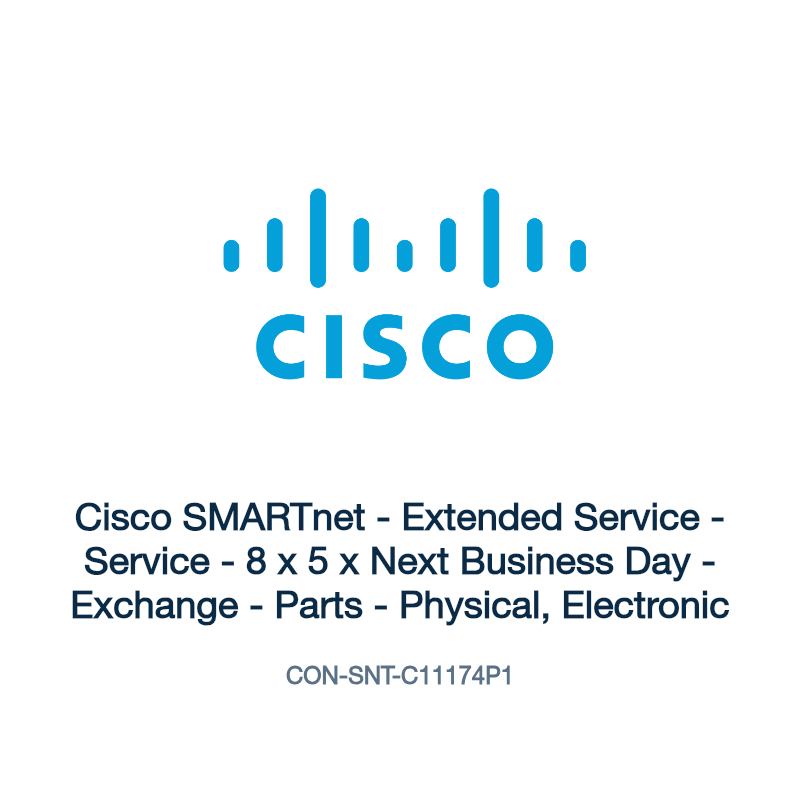 CON-SNT-C11174P1: Cisco SMARTnet - Extended Service - Service - 8 x 5 x Next Business