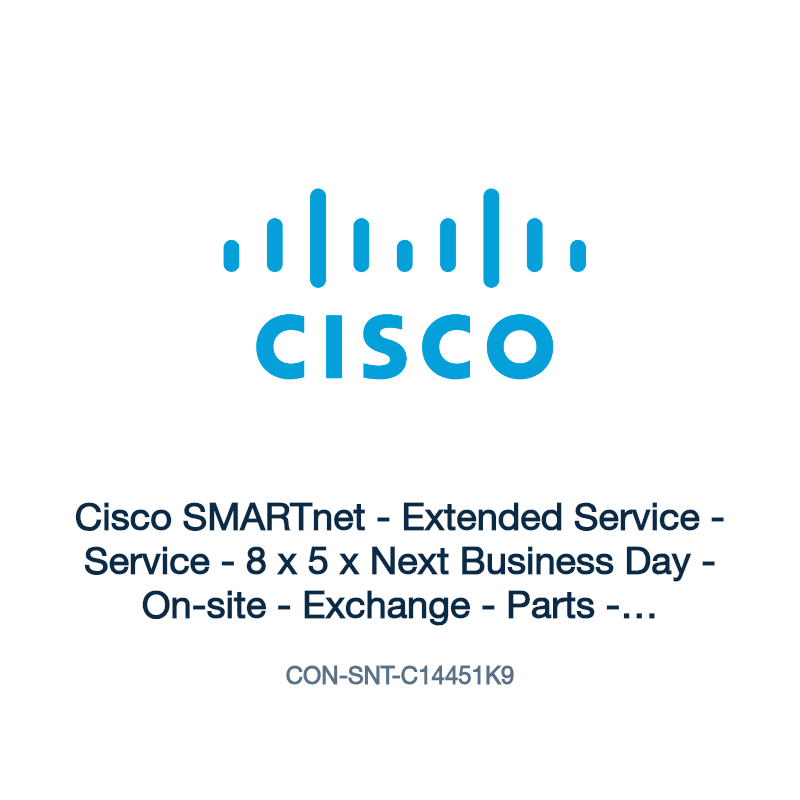 CON-SNT-C14451K9: Cisco SMARTnet - Extended Service - Service - 8 x 5 x Next Business