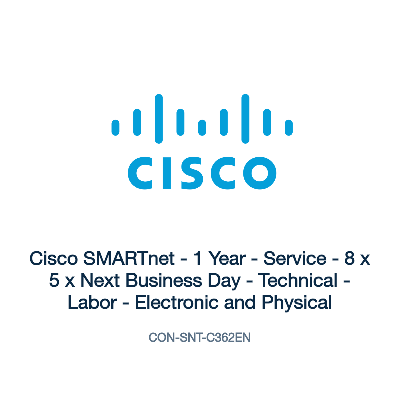CON-SNT-C362EN: Cisco SMARTnet - 1 Year - Service - 8 x 5 x Next Business Day -