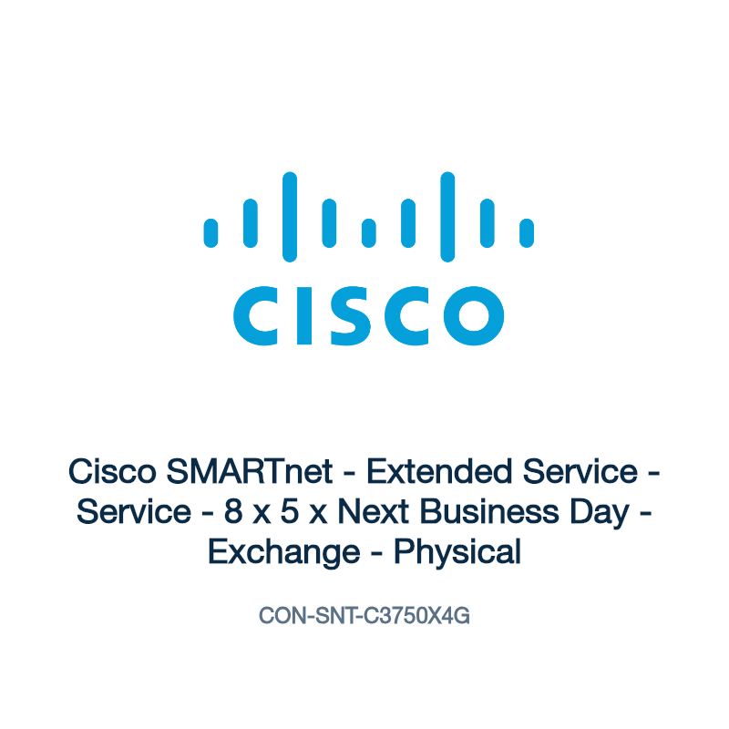 CON-SNT-C3750X4G: Cisco SMARTnet - Extended Service - Service - 8 x 5 x Next Business