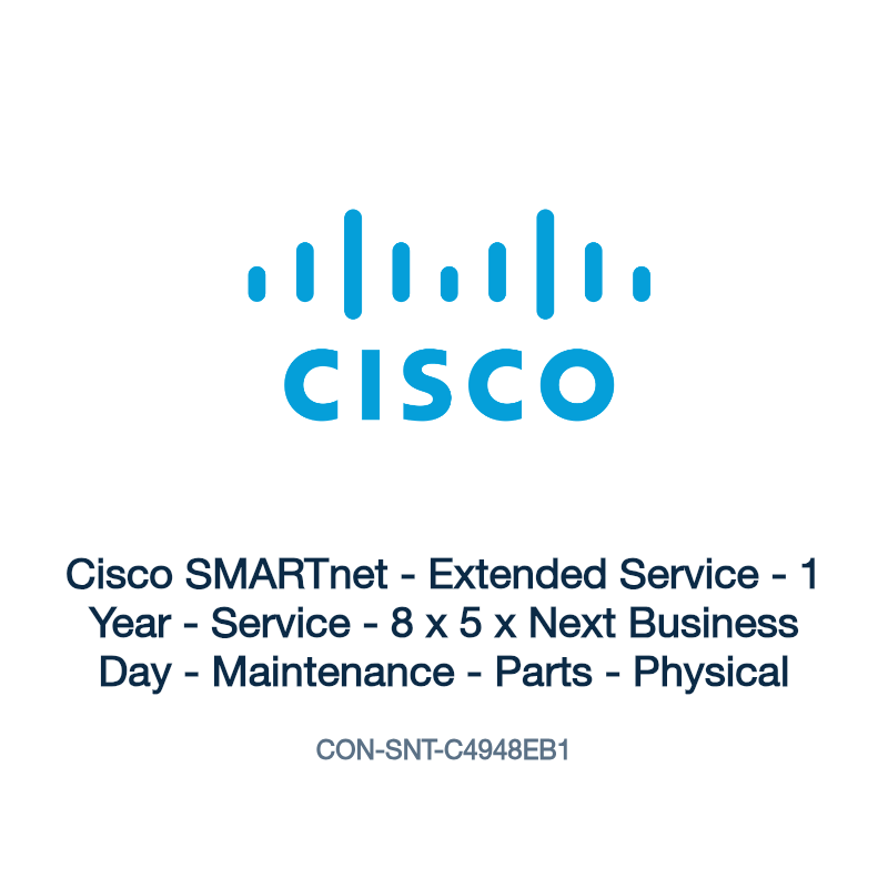 CON-SNT-C4948EB1: Cisco SMARTnet - Extended Service - 1 Year - Service