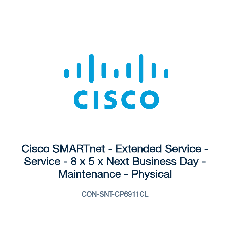 CON-SNT-CP6911CL: Cisco SMARTnet - Extended Service - Service - 8 x 5 x Next Business