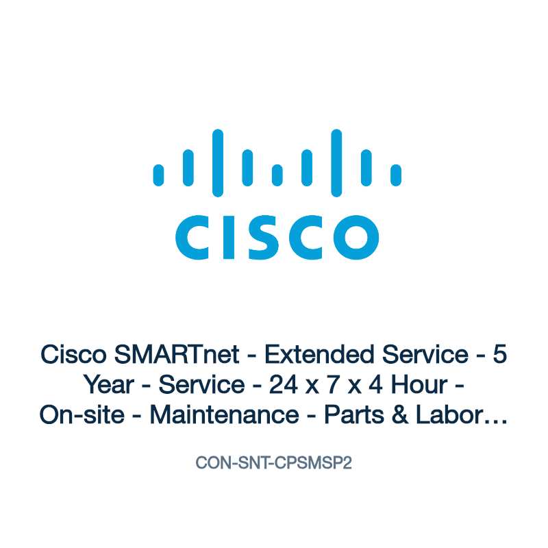 CON-SNT-CPSMSP2: Cisco SMARTnet - Extended Service - 5 Year - Service - 24 x 7 x 4 Hour
