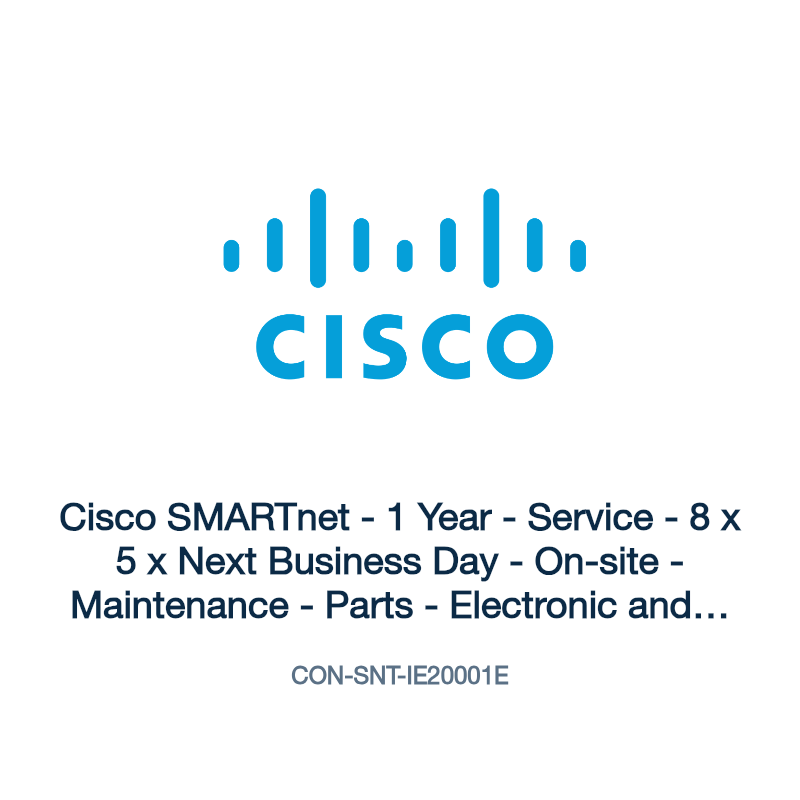 CON-SNT-IE20001E: Cisco SMARTnet - 1 Year - Service - 8 x 5 x Next Business Day -