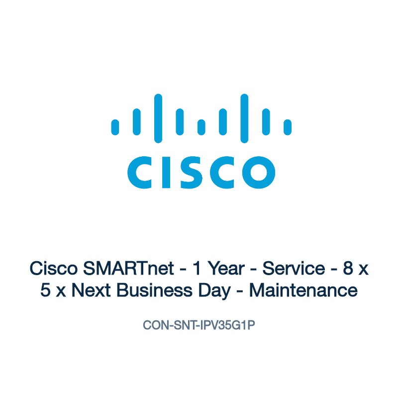 CON-SNT-IPV35G1P: Cisco SMARTnet - 1 Year - Service - 8 x 5 x Next Business Day -