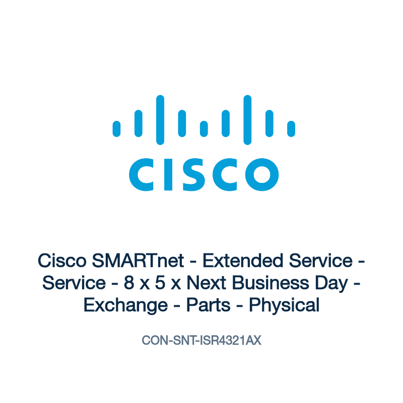 CON-SNT-ISR4321AX: Cisco SMARTnet - Extended Service - Service - 8 x 5 x Next Business