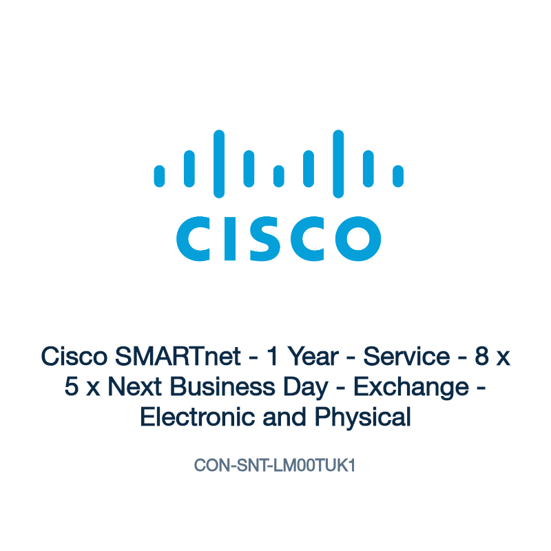CON-SNT-LM00TUK1: Cisco SMARTnet - 1 Year - Service - 8 x 5 x Next Business Day -