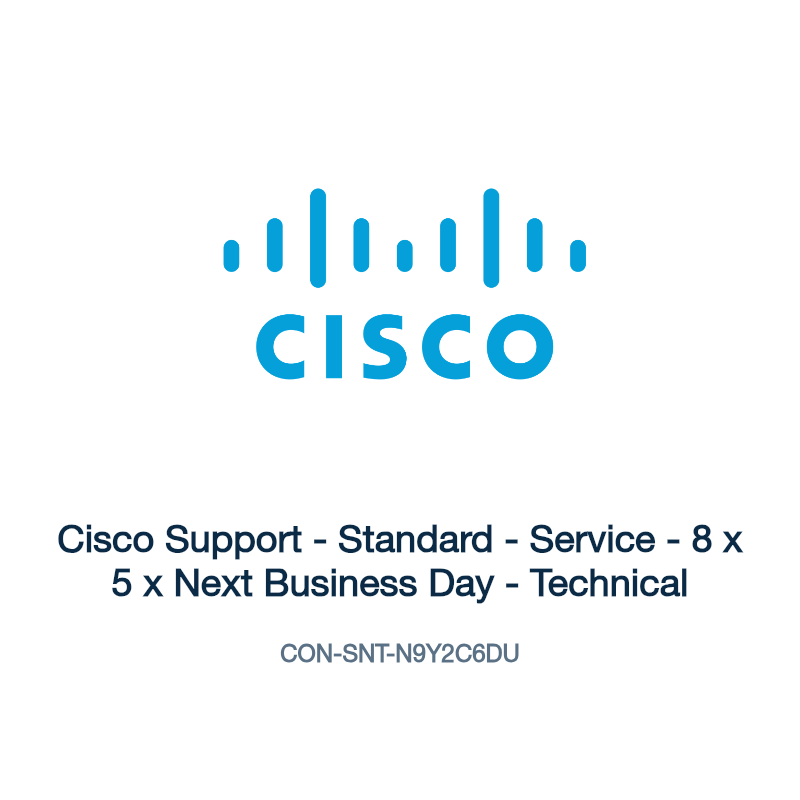 CON-SNT-N9Y2C6DU: Cisco Support - Standard - Service - 8 x 5 x Next Business Day -