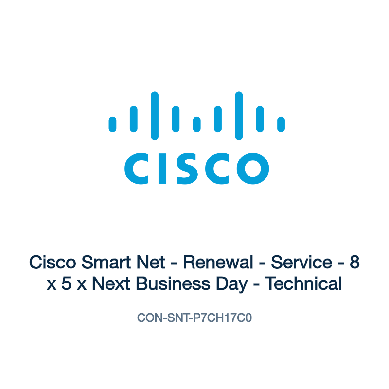CON-SNT-P7CH17C0: Cisco Smart Net - Renewal - Service - 8 x 5 x Next Business Day -