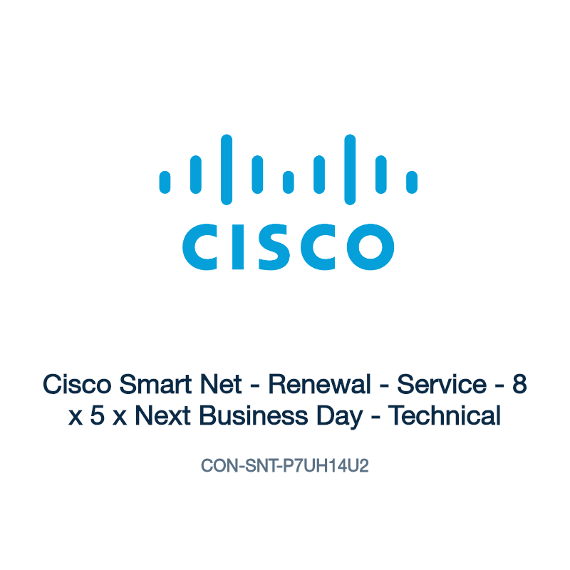 CON-SNT-P7UH14U2: Cisco Smart Net - Renewal - Service - 8 x 5 x Next Business Day -