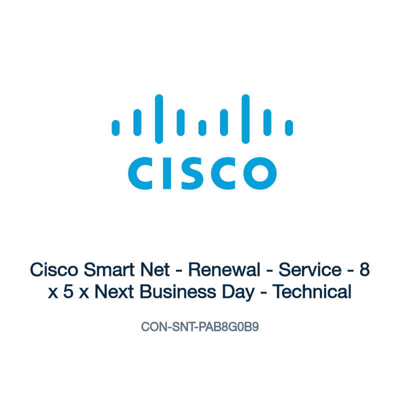 CON-SNT-PAB8G0B9: Cisco Smart Net - Renewal - Service - 8 x 5 x Next Business Day -
