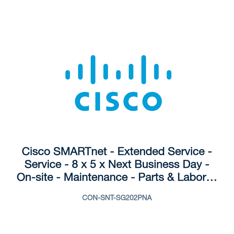 CON-SNT-SG202PNA: Cisco SMARTnet - Extended Service - Service - 8 x 5 x Next Business