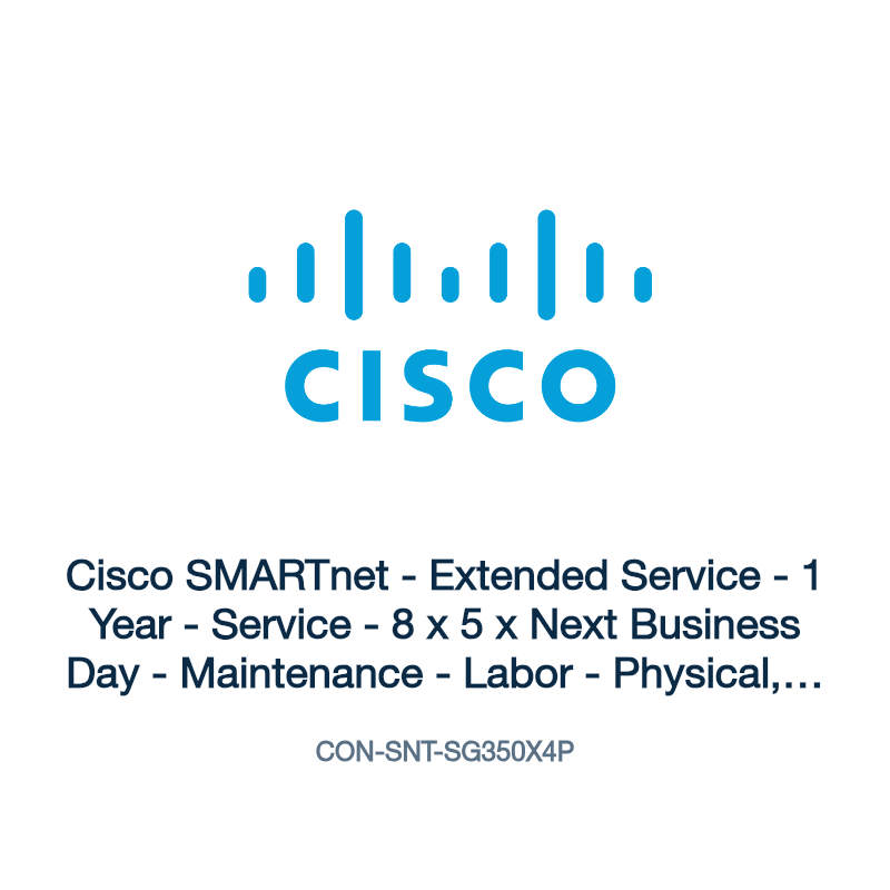 CON-SNT-SG350X4P: Cisco SMARTnet - Extended Service - 1 Year - Service