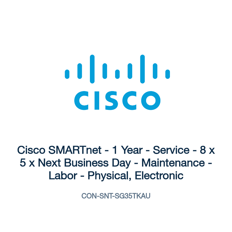 CON-SNT-SG35TKAU: Cisco SMARTnet - 1 Year - Service - 8 x 5 x Next Business Day -