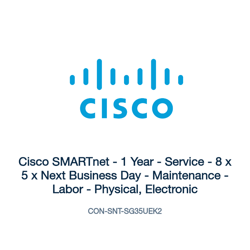 CON-SNT-SG35UEK2: Cisco SMARTnet - 1 Year - Service - 8 x 5 x Next Business Day -