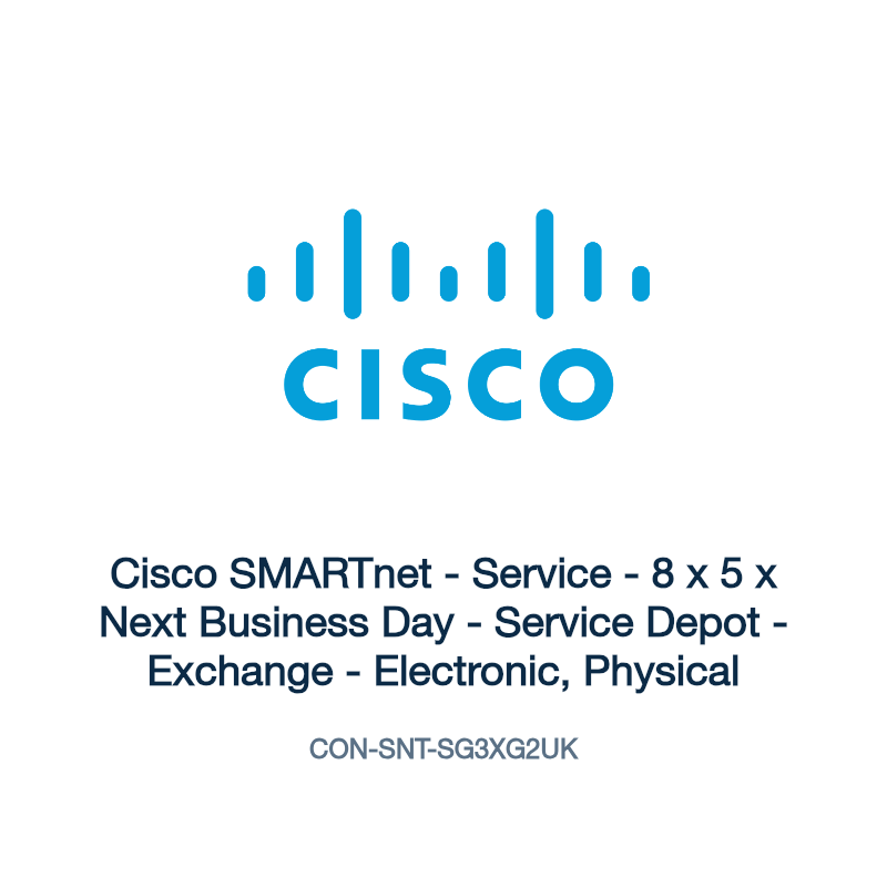 CON-SNT-SG3XG2UK: Cisco SMARTnet - Service - 8 x 5 x Next Business Day - Service Depot