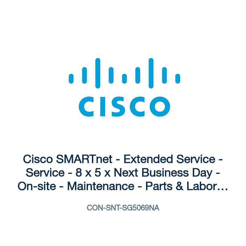 CON-SNT-SG5069NA: Cisco SMARTnet - Extended Service - Service - 8 x 5 x Next Business