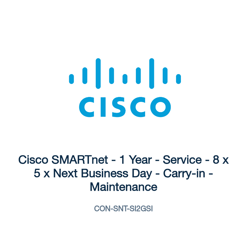CON-SNT-SI2GSI: Cisco SMARTnet - 1 Year - Service - 8 x 5 x Next Business Day -